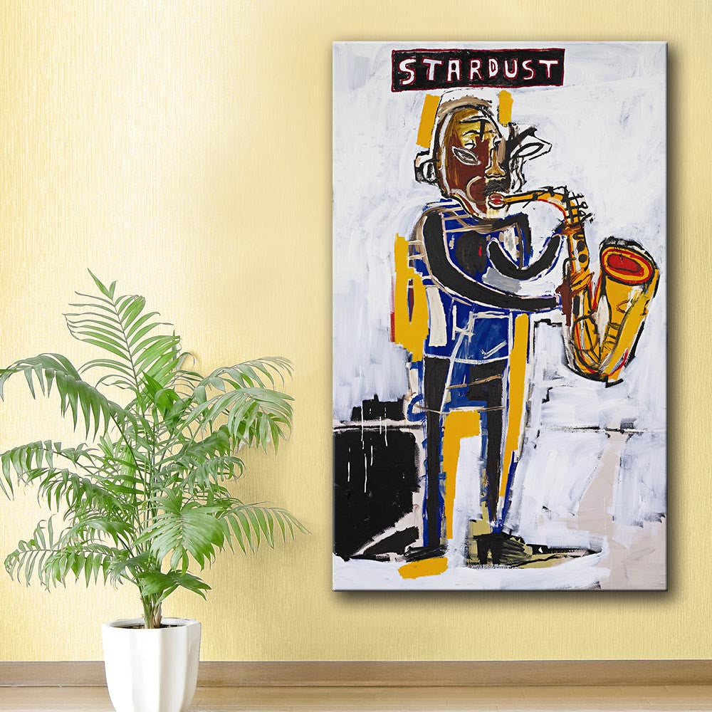 2016 Rushed New Painting Jean-Michel-Basquiat Stardust Graffiti Art Print On Canvas For Home Decoration No frame