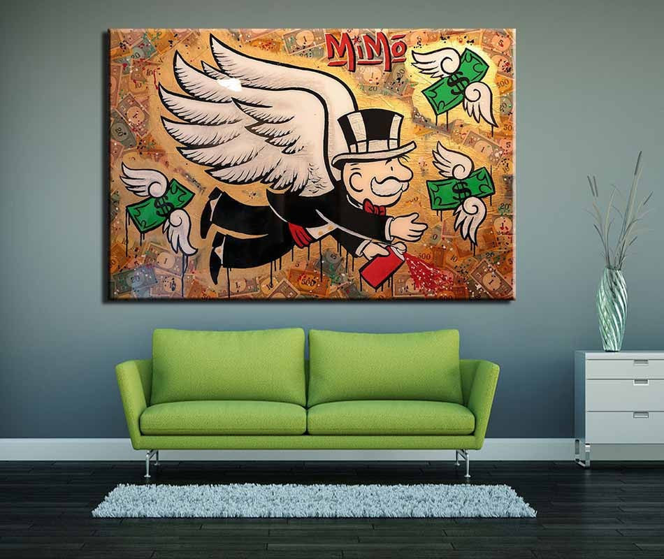 Wall Art Abstract Paintings Modern Oil Painting On Canvas Home Decoration Living Room Pictures ( alec_monopoly  ) No Framed