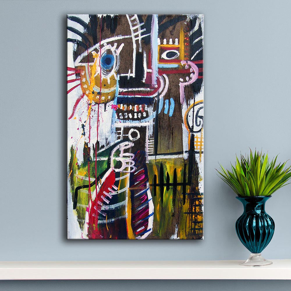 2016 Rushed New Painting portrait of basquiat in armani suit Graffiti Art Print On Canvas For Home Decoration No frame