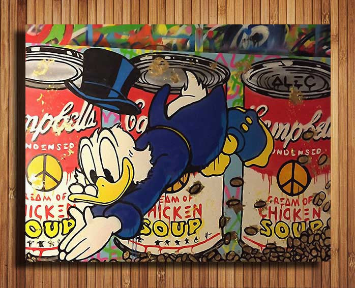 2016 Real Wall Pictures For Living Room Fallout Alec-monopoly Large Canvas Print Pop Art Giclee On For Wall Decoration Painting