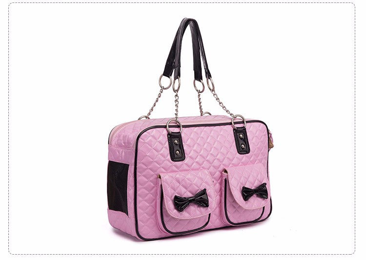 Luxury Pet cat small dog Travel pu leather Carrier bag portable puppy dog Chihuahua carrying tote bag handbag transporting box