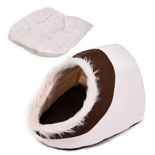 Load image into Gallery viewer, Warm Paw Style Cat Cave Bed Pet Cat House Lovely Soft Pet Cat Cushion High Quality Pet Dog Bed House Products Leopard
