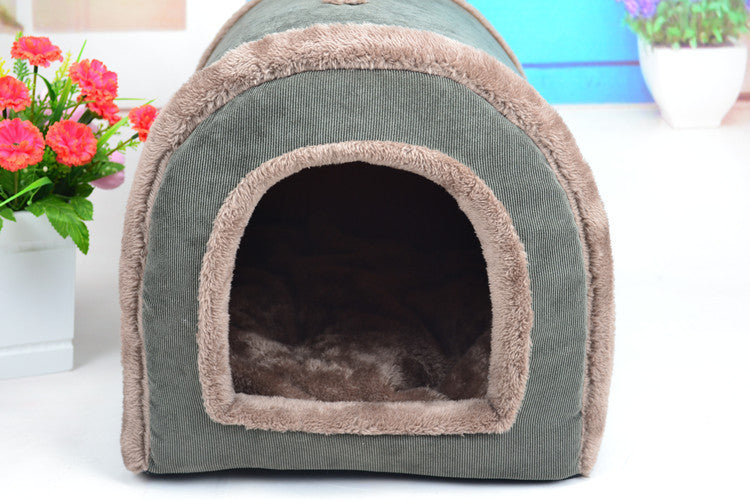 Hot Sales ! Size 37*33*31 CM Dog  Bed Kennel Golden Teddy Pet Cat Litter Autumn/Winter Warm Small Dog House Wholesale CLD225