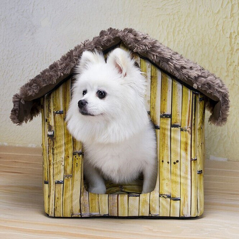Pet House Dog Room Small Cat Kennel Teddy Cottages Bamboo House GP160309-5