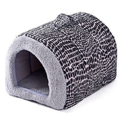 Pet Dog House Bed Soft Mat For Dogs Pets House Cat Dog Bed Pet Pad High Quality Dog Pet Bed Leopard Print