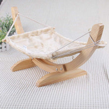 Load image into Gallery viewer, Soft Flock cat chair tree Hammock bed window cat cage hammock washable Cat Kitty wooden Bed mat Dogs litter hanging House
