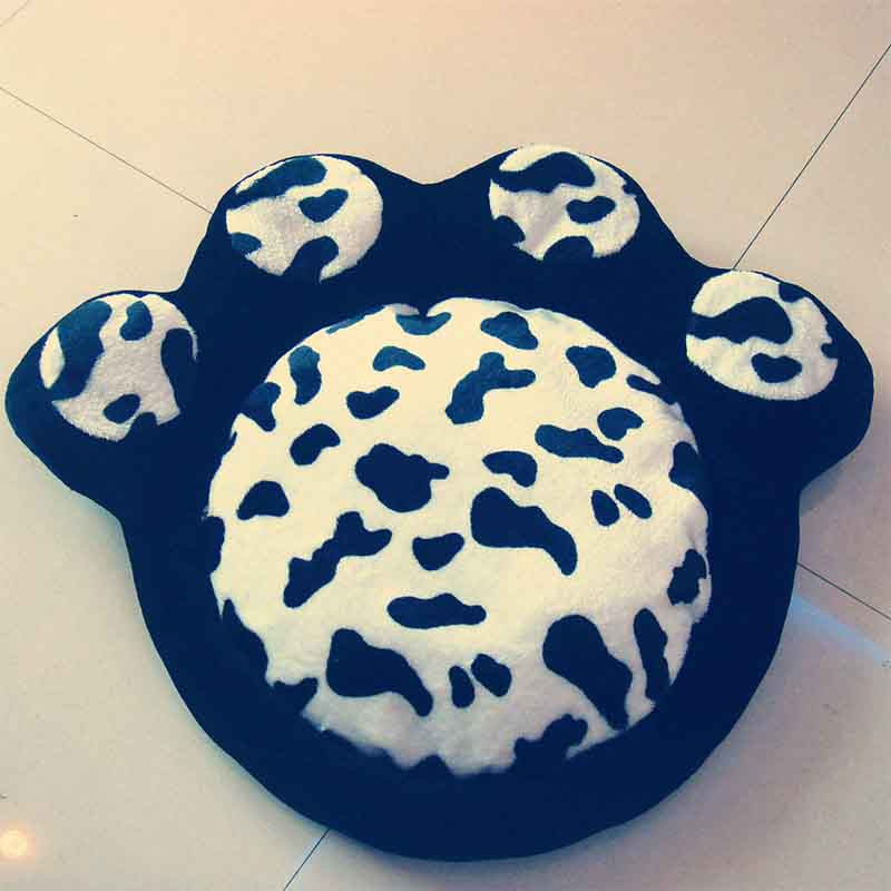 Lovely paw fleece winter warm dog puppy soft pad bed house washable small dog pet cat mat cushion kennels dog car seat cover