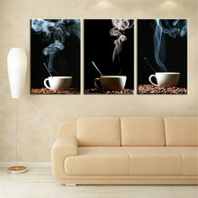 Load image into Gallery viewer, Home Decor Oil Canvas Painting Abstract Hot Coffee Landscape Decorative Paintings Modern Wall Pictures 3 Panel Wall Art No Frame
