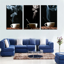 Load image into Gallery viewer, Home Decor Oil Canvas Painting Abstract Hot Coffee Landscape Decorative Paintings Modern Wall Pictures 3 Panel Wall Art No Frame
