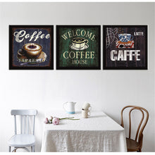 Load image into Gallery viewer, Painting Calligraphy Modular Picture Oil Painting on Canvas Still Life Caffee for Dining Room Bedroom Art Work for Wall 3pcs
