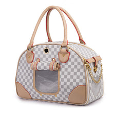 Load image into Gallery viewer, Luxury PU Leather Dog Carrier Bag Portable Dog Carrier Handbag
