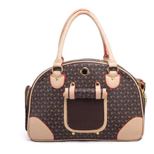 Load image into Gallery viewer, Luxury PU Leather Dog Carrier Bag Portable Dog Carrier Handbag
