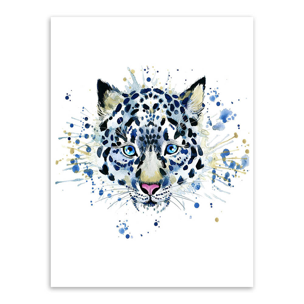 Watercolor Fashion Animals Head Zebra Lion A4 A3 Art Prints Poster Living Room Wall Pictures Canvas Painting Home Decor No Frame