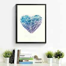 Load image into Gallery viewer, Watercolor Heart Canvas Art Print Poster, Wall Pictures for Home Decoration, Frame not include FA276-1
