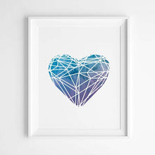 Load image into Gallery viewer, Watercolor Heart Canvas Art Print Poster, Wall Pictures for Home Decoration, Frame not include FA276-1
