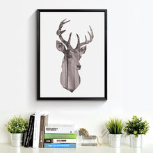 Load image into Gallery viewer, silhouette of deer head with pine forest Canvas Art Print Painting Poster,  Wall Picture for Home Decoration, Home Decor FA396-4
