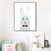 Load image into Gallery viewer, Cartoon Rabbit Canvas Art Print Painting Poster, Wall Picture for Children Room Decoration, Wall Decor CM017
