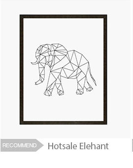 Geometric Elephant Canvas Art Print Painting Poster, Wall Pictures for Home Decoration, Wall decor FA221-3