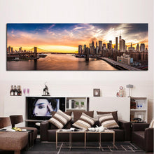 Load image into Gallery viewer, 1 Pcs Brooklyn Bridge Modern Home decoration Wall  painting Canvas picture Art HD Print Painting for bedroom gift
