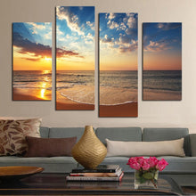 Load image into Gallery viewer, 4 Pcs (No Frame) HD Sunset Seaview Wall Art Picture Home Decoration Living Room Canvas Print Painting Wall picture
