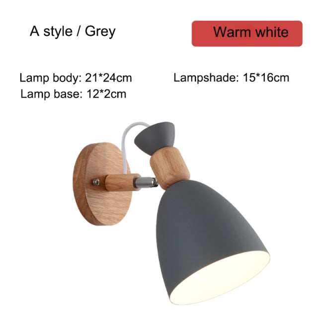 Nordic Wall Lamp Bedside Lamp Iron E27 Bulb Creative living room Aisle Stairs Children&#39;s room Desk Reading bedside Wall Lighting