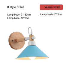 Load image into Gallery viewer, Nordic Wall Lamp Bedside Lamp Iron E27 Bulb Creative living room Aisle Stairs Children&#39;s room Desk Reading bedside Wall Lighting
