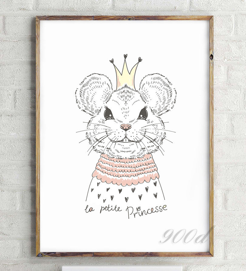 Portrait of cute Animals Canvas Art Print Painting Poster,  Wall Picture for Home Decoration,  Wall Decor FA404