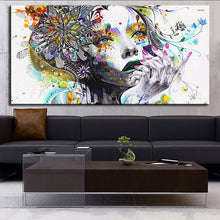 Load image into Gallery viewer, DP ARTISAN Modern wall art girl with flowers  oil painting Prints Painting on canvas No frame  Pictures Decor For Living Room
