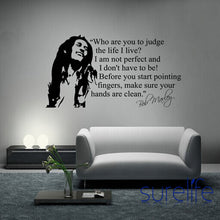 Load image into Gallery viewer, Wholesale Bob Marley Quotes Wall Sticker Vinyl Wall Decals Quotes  Poster Wall Art Wallpaper Wall Stickers Home Decoration
