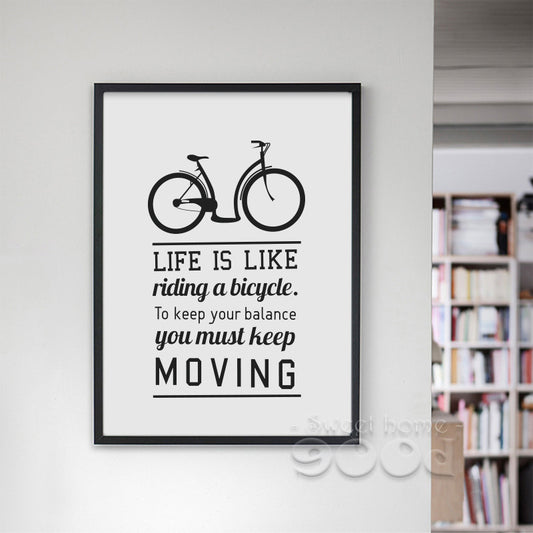 Inspiration Quote And Bicycle Canvas Art Print Poster, Wall Pictures for home Decoration, Wall Decor FA199