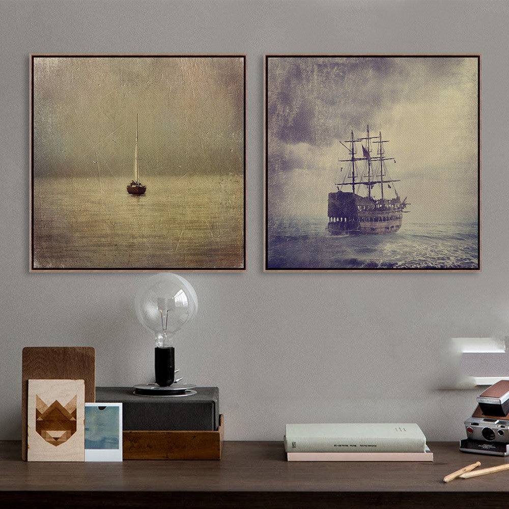 Vintage Retro Ancient Classic Boat Ship Photo A4 Art Prints Poster Shabby Chic Wall Picture Canvas Painting No Framed Home Decor