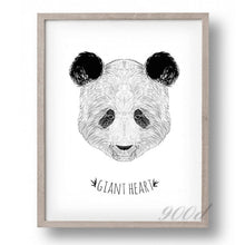 Load image into Gallery viewer, Sketch Cartoon Panda Canvas Art Print Painting Poster,  Wall Pictures for Home Decoration, Home Decor FA387
