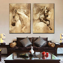 Load image into Gallery viewer, 2 Pcs/Set Modern European Oil Painting Horse On Canvas Wall Art Picture  Wall Pictures for Living Room Modern Wall Painting
