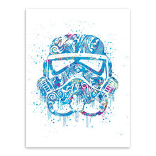 Load image into Gallery viewer, Original Watercolor Star Wars Helmet Mask Darth Vader Pop Movie Art Print Poster Abstract Wall Picture Canvas Painting Home Deco
