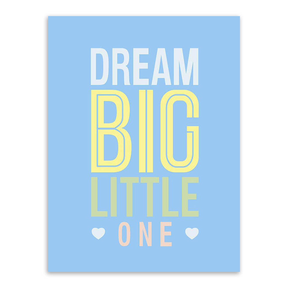 Modern Motivational Typography Dream Quotes A4 Pink Large Art Prints Poster Wall Pictures Canvas Painting Kids Room Home Decor