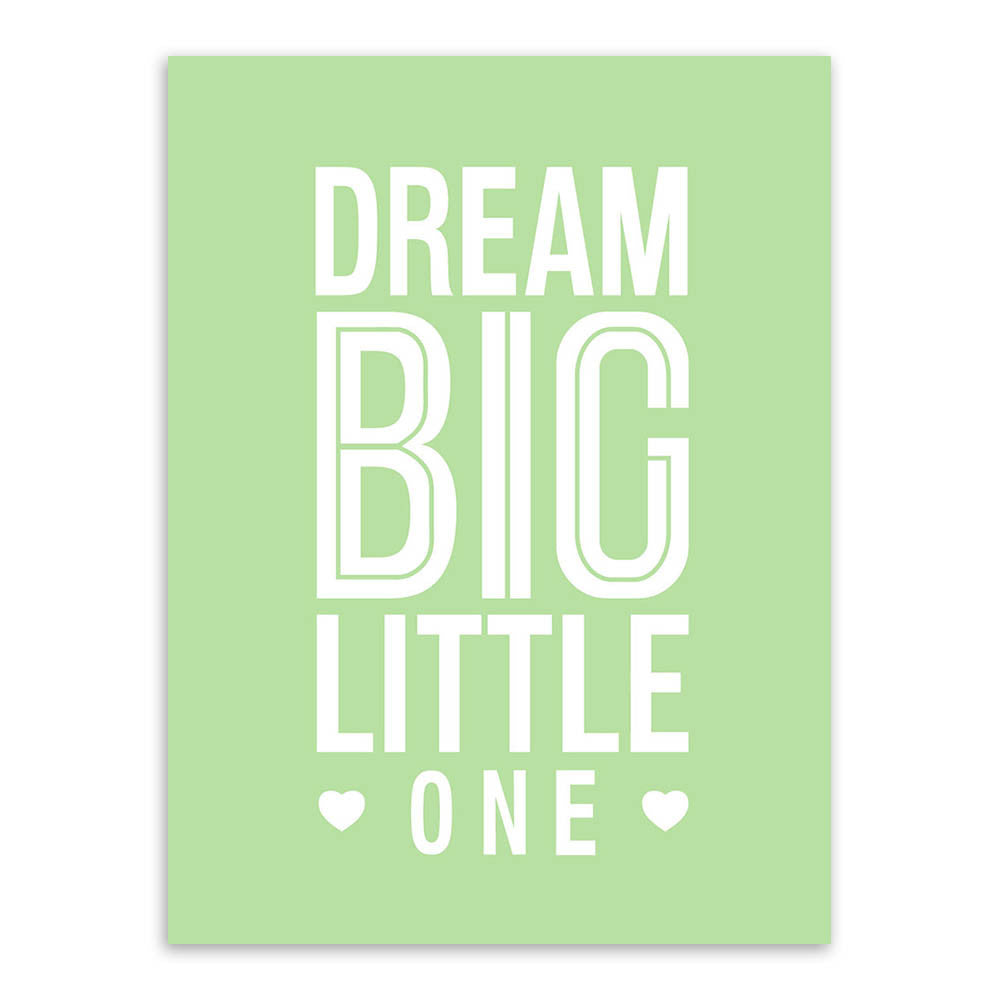 Modern Motivational Typography Dream Quotes A4 Pink Large Art Prints Poster Wall Pictures Canvas Painting Kids Room Home Decor