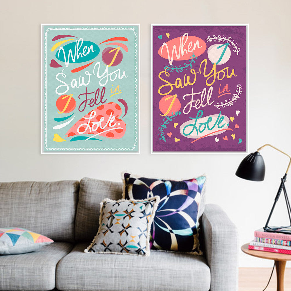 Modern Colorful Inspirational Love Quotes Typography Retro Vintage A4 Poster Prints Hippie Canvas Paintings Wall Art Decor Gifts