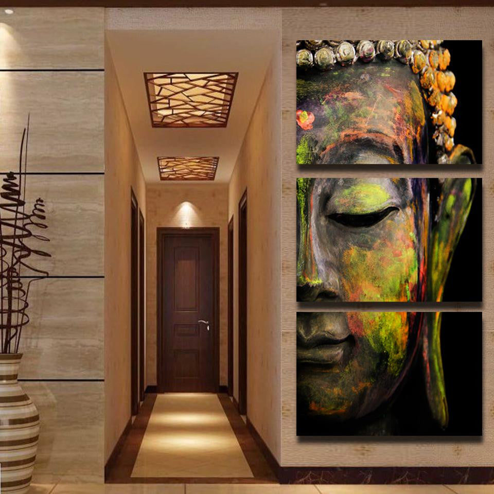 Free shipping buddha oil effect  painting wall art paintings picture paiting canvas paints home decor Giveaways wall sticker