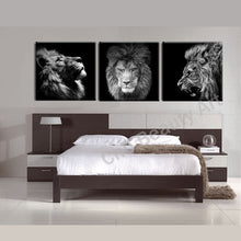 Load image into Gallery viewer, 3 Panels Lion king canvas art modern abstract painting wall pictures for living room decoration pictures canvas print no frame
