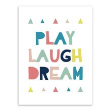 Load image into Gallery viewer, Kawaii Minimalist Colorful Dream Brave Quotes A4 Big Canvas Art Print Poster Wall Picture No Frame Kids Baby Room Decor Painting
