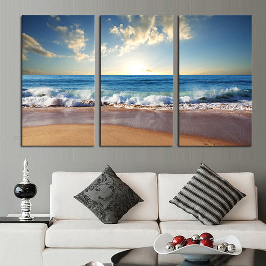 3 pcs(No Frame) Hot Sell The wide sea Modern Home Wall Decor painting Canvas Art HD Print Painting Canvas Painting Wall Picture