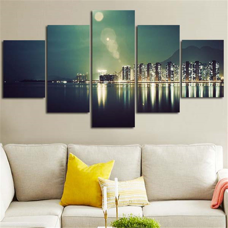 2016 5Planes Home Decora Poster Print Canvas Art Picture The Light Reflection In The River Wall Painting For Living Room