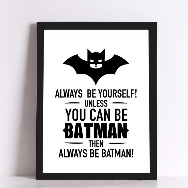 Batman Quote Canvas Art Print Poster, Wall Pictures for Home Decoration, Giclee Print FA246-1/2/3