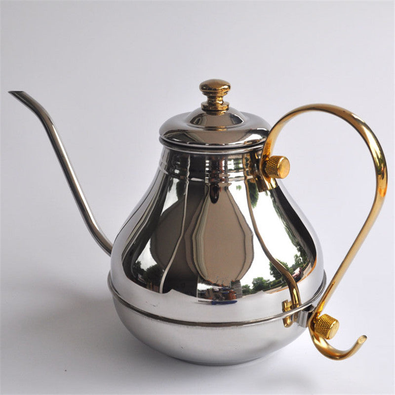 1200ML large capacity stainless steel fine mouth pot / Creative beautifully coffee and tea kettle percolator pot Kitchen Tools