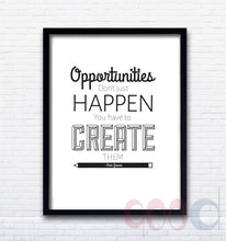 Load image into Gallery viewer, Opportunity Inspiration Quote Canvas Art Print Poster, Wall Pictures for Home Decoration, Frame not include FA236-4
