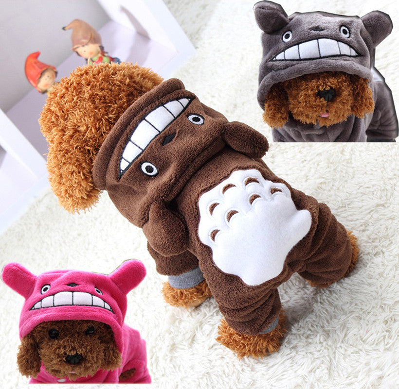 Pet Cat Dog Costume Warm Winter Dogs Clothes Hoodie Coat Cute Jumpsuit