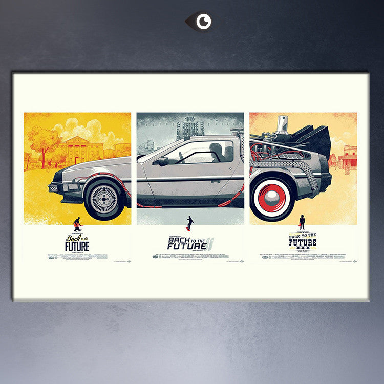 Free Shipping Back To The Future 1 2 3 Car Movie Classic Wall  Pictures Poster pint on canvas