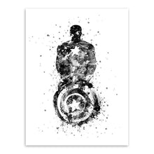 Load image into Gallery viewer, Original Watercolor Black White Superhero Avenger Batman Movie Art Print Poster Wall Picture Canvas Painting Kids Room Home Deco
