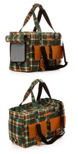 Load image into Gallery viewer, Spanish Plaid Pet Shoulder Carrier Dog Carrier Handbag Breathable Side
