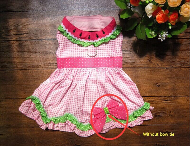 New 2016 Summer Dog Clothes Dog Dress Cute Watermelon Princess